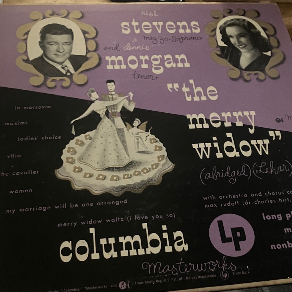 Columbia The Merry Widow LP - Purple and Black Cover